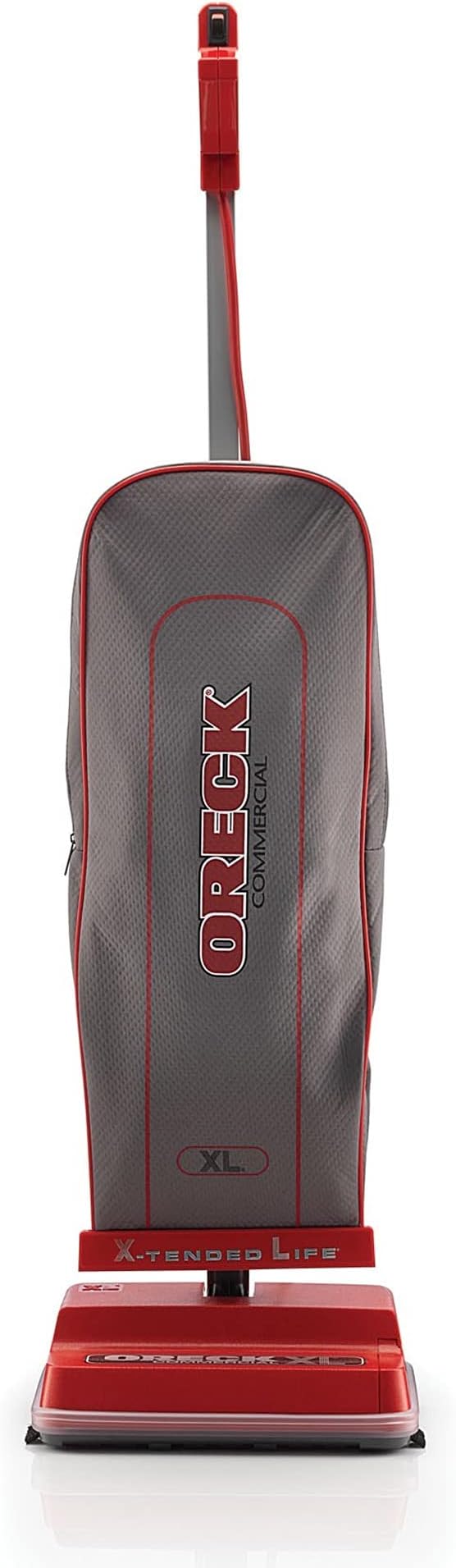 Oreck Commercial Upright Bagged Vacuum Cleaner, Lightweight, 40ft Power Cord, U2000R1, Grey/Red