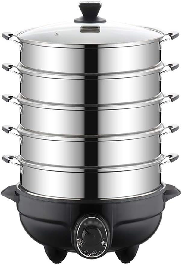 DFHBFG Stainless Steel Slow Cooker Food Steamer Pot Food Warmer Electric Steamer Food Warmer Commercial