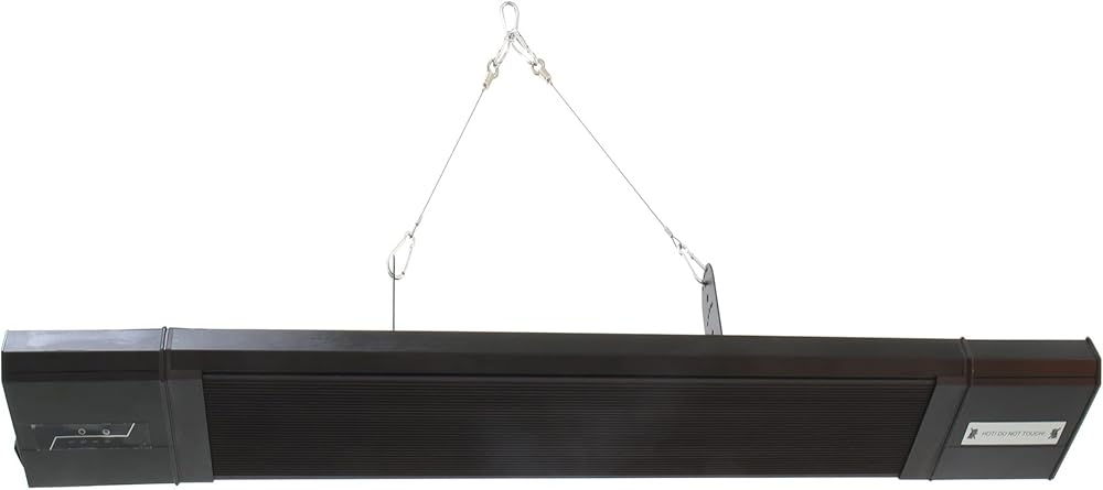 EnerG+ Infrared Electric Outdoor Heater - Wall Mounted with Remote, Black