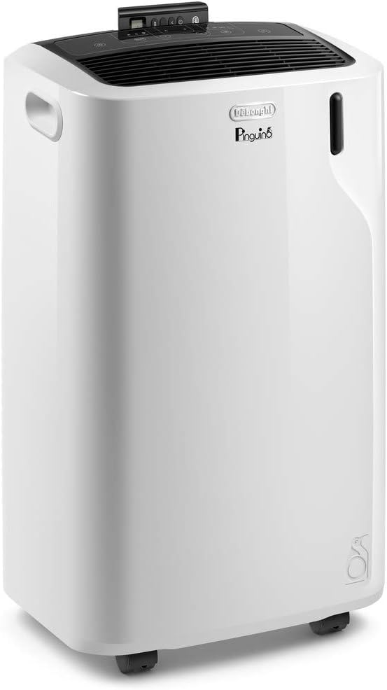 DeLonghi America PACEM370 WH DeLonghi Pinguino Portable Air Conditioner in White, 6700.0 BTU Cooling Power, Eco-Friendly and Portable