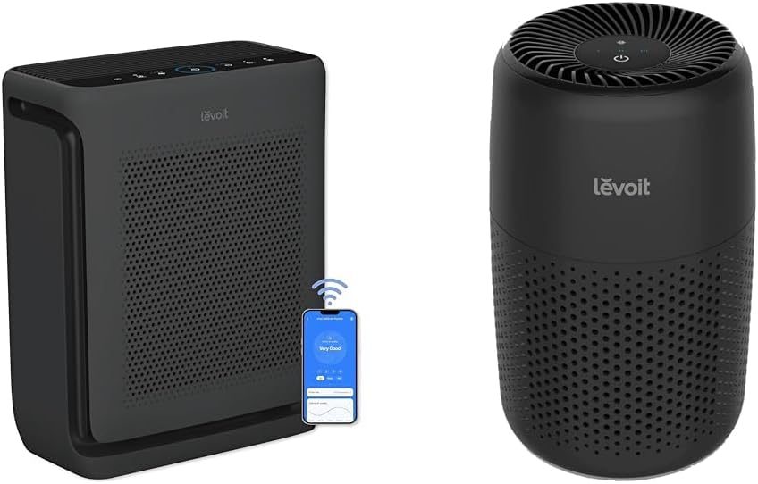 LEVOIT Air Purifiers for Home Large Room Up to 1900 Ft² in 1 Hr with Washable Filters & Air Purifiers For Bedroom Home, 3-in-1 Filter Cleaner With Fragrance Sponge For Better Sleep