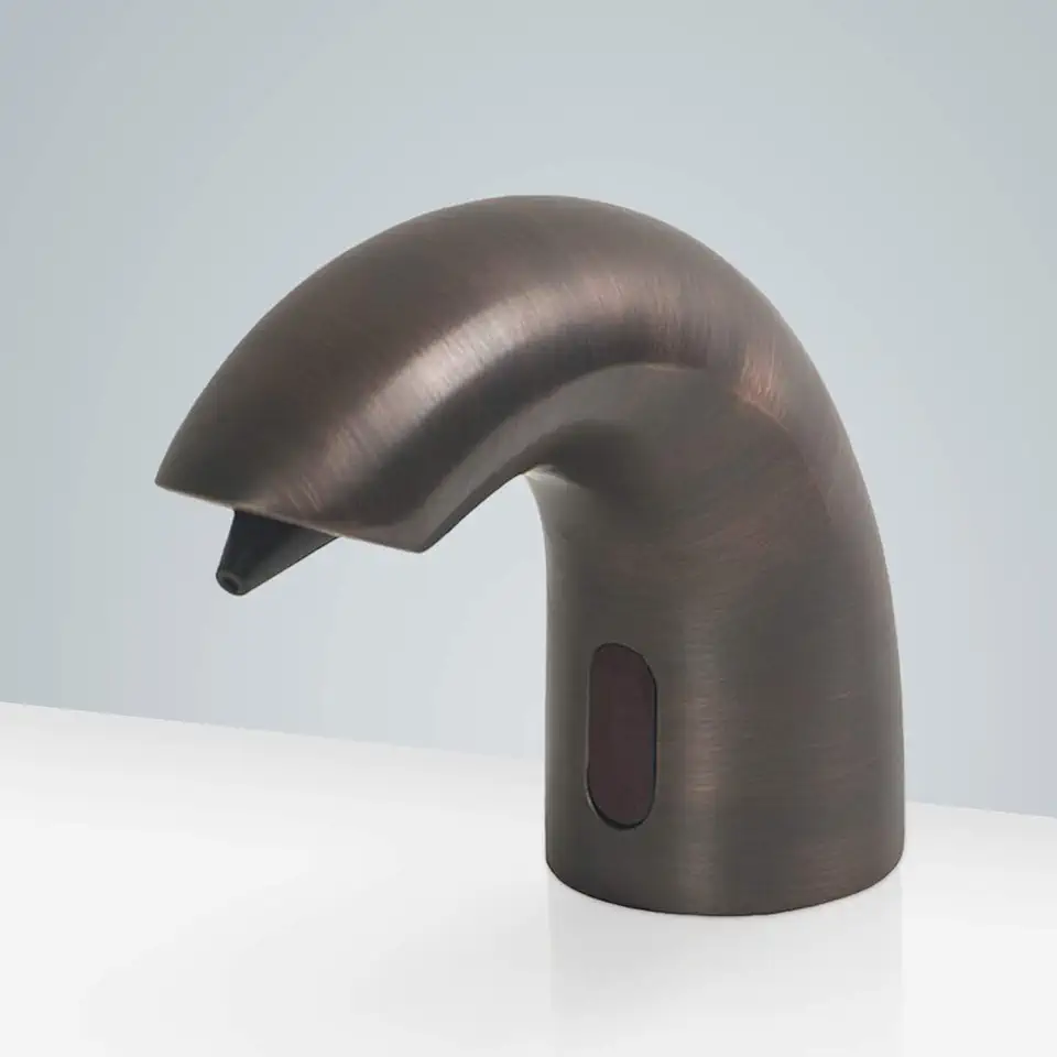 Milan Commercial Electronic Sensor Soap Dispenser - FS10060 Contemporary Style Deck Mount Solid Brass Sensor Soap Dispenser - Venetian Bronze Finish