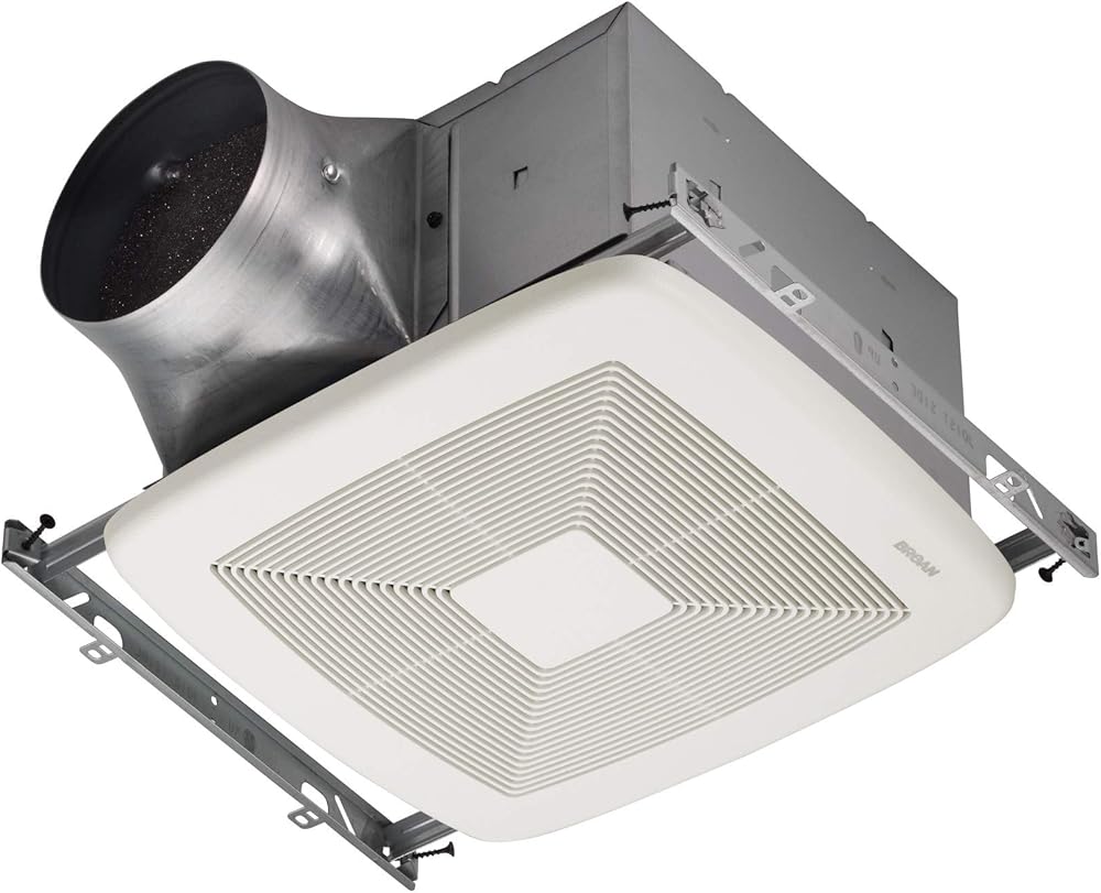 Broan-Nutone XB80 ULTRA GREEN™ Series Single-Speed Fan, Ceiling Room-Side Installation Bathroom Exhaust Fan, ENERGY STAR® Certified, <0.3 Sones, 80 CFM
