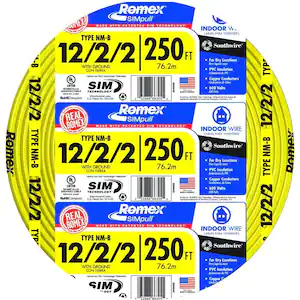 Southwire 250 ft. 12/2/2 Solid Romex SIMpull CU NM-B W/G Wire