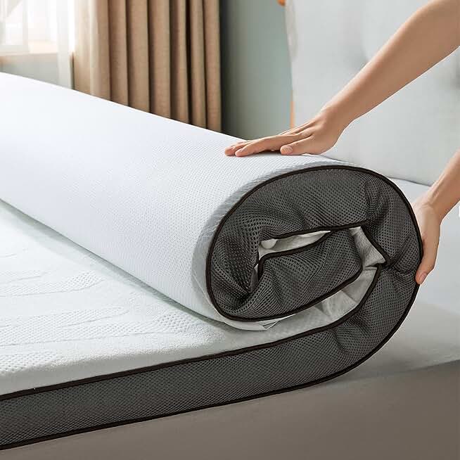 LINSY LIVING Mattress Topper California King, 4 Inches Gel Memory Foam Mattress Topper, Removable & Washable Cover, Non-Slip Deisgn, CertiPUR-US Certified, California King Size