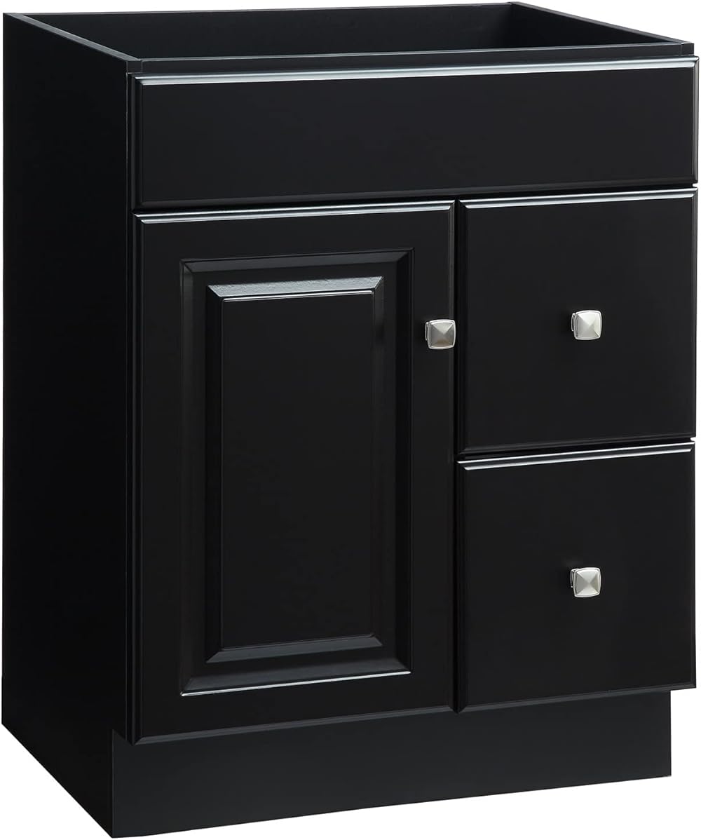 Design House 597187 Wyndham Unassembled 1-Door 2-Drawer Vanity without Top, 24 Inch, Dark Espresso