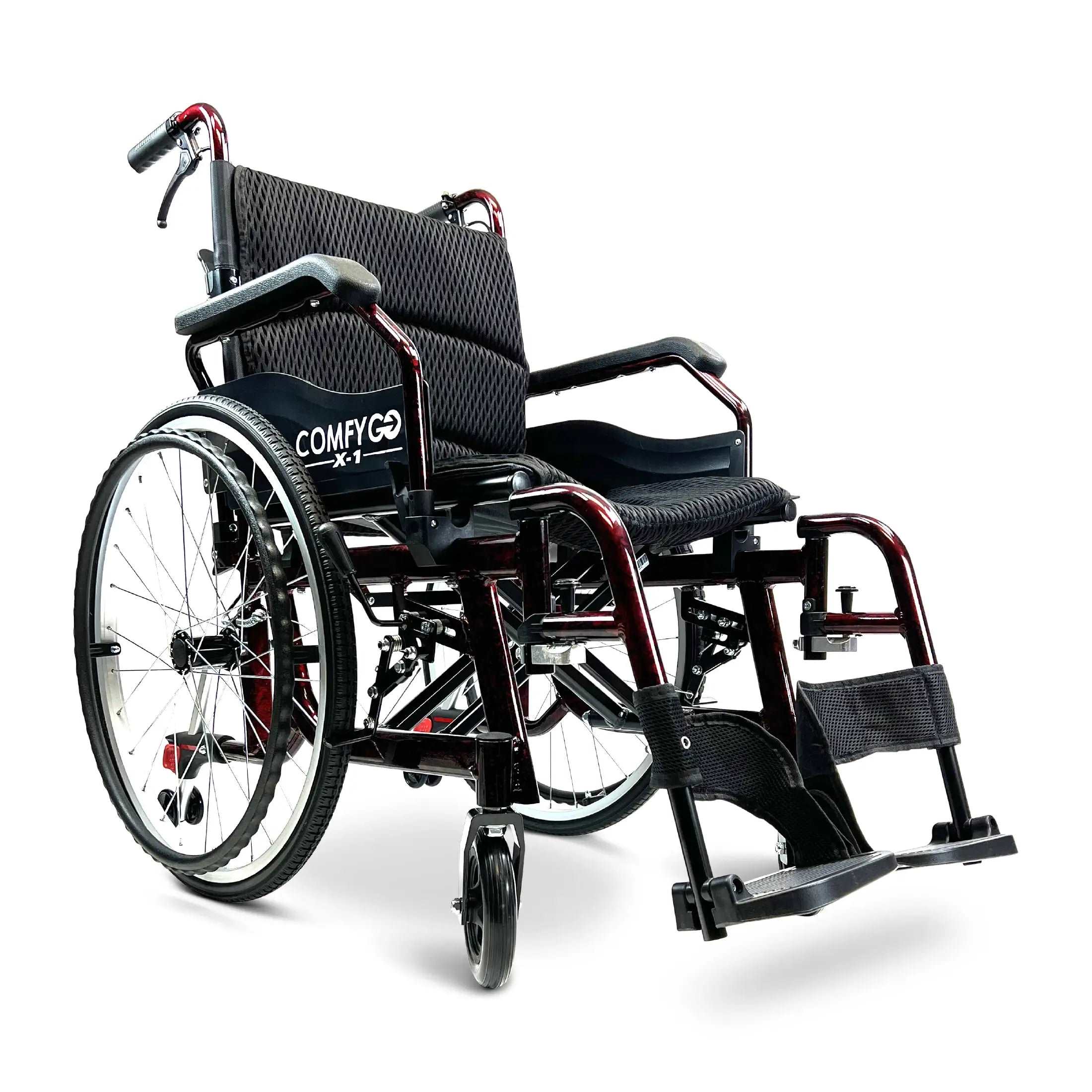 ComfyGO X-1 Lightweight Manual Wheelchair With Quick-Detach Wheels