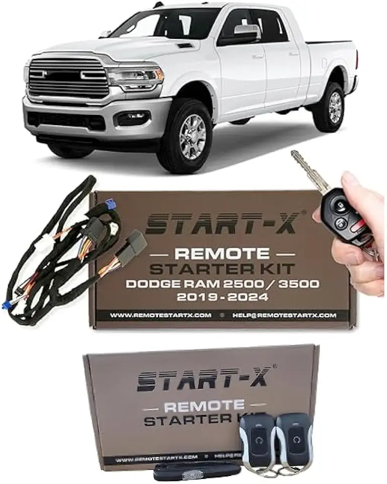 Start-X Remote Starter Kit for 2019-2024 RAM 2500/3500 || NOT 1500 || Plug N Play || 3X Lock to Remote Start with Start-X RF Kit 1,500ft Range Extender