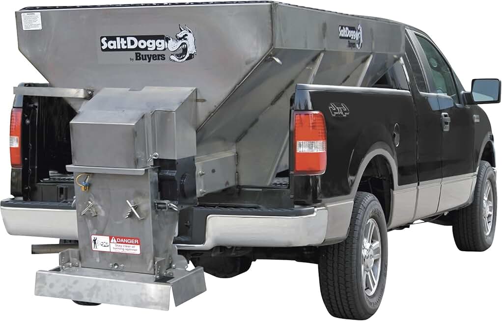 SaltDogg Electric Stainless Steel Hopper Spreader - 2.0 Cu. Yard Capacity, Stainless Steel Hopper, Model Number 1400601SS