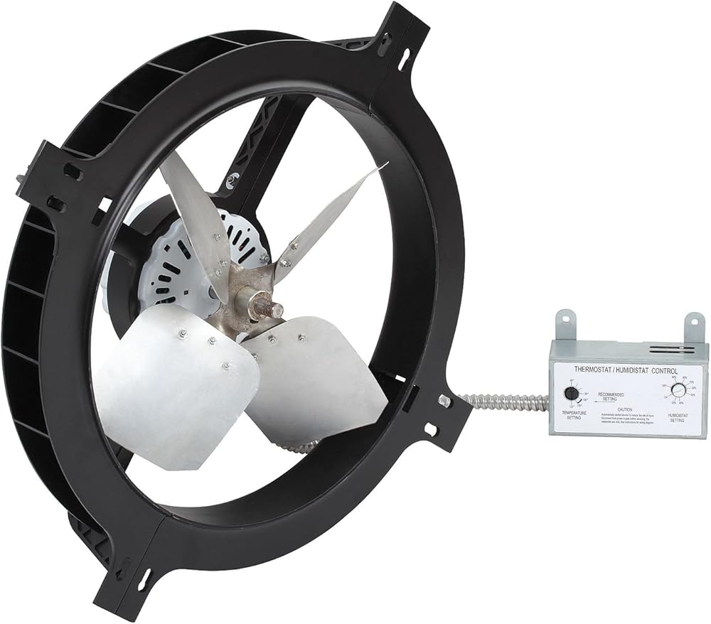 Dayton 10W195 Gable Attic Ventilator, 120V, 1650 CFM