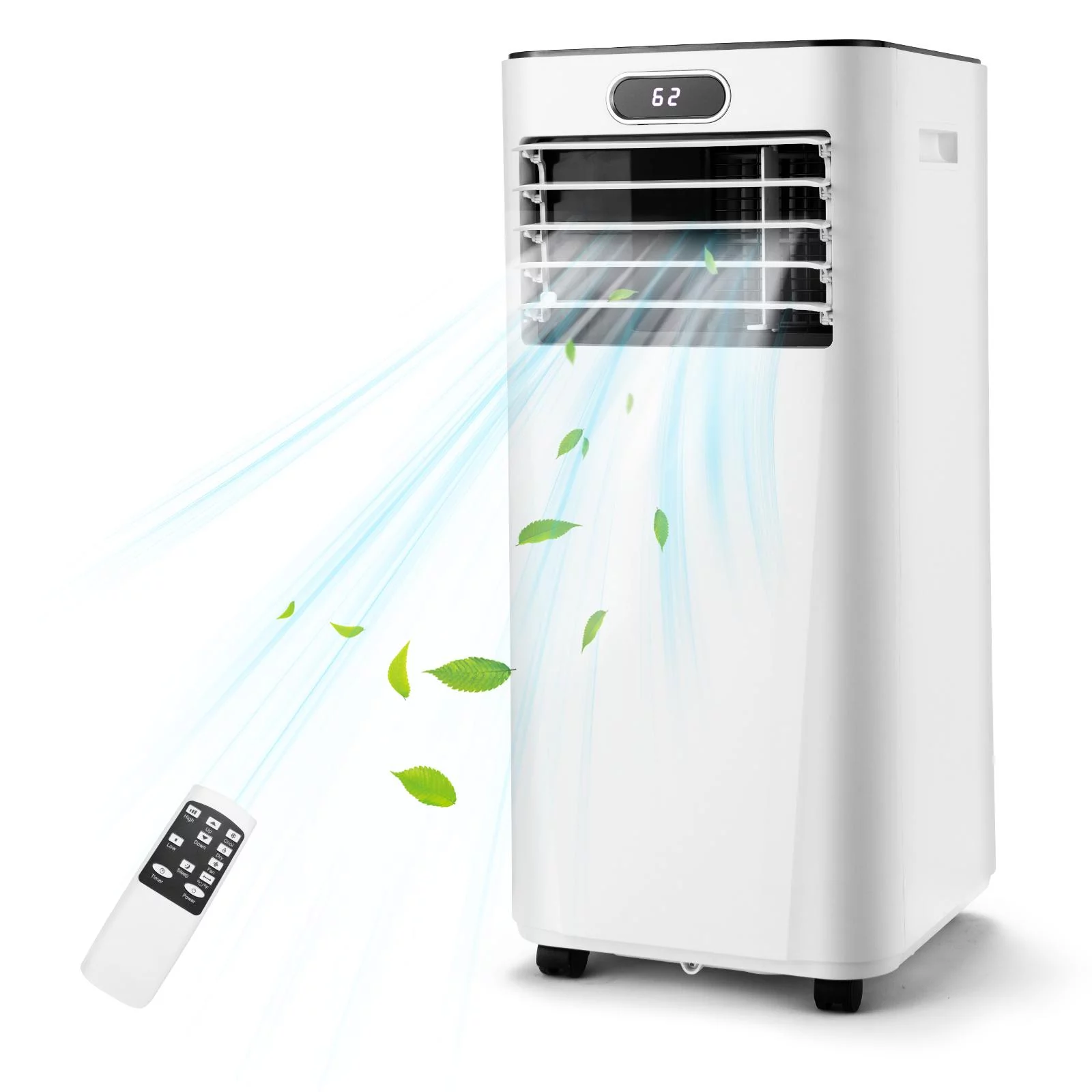 8000BTU 3-in-1 Air Cooler, Portable Air Conditioner w/Remote Control， Drying, Window Kit， Multifunctional AC Cooling Humidifier Fan Unit