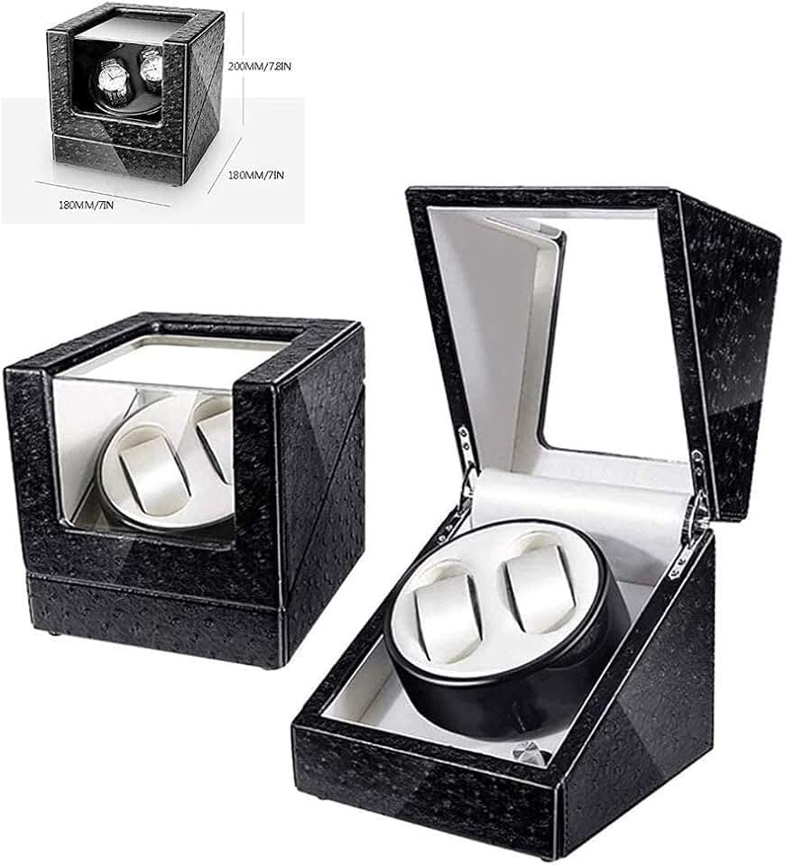 Automatic Watch Winder,Automatic Watch Winder Box LCD Touch Screen Display Soft Flexible Watch Pillows Built-in Blue Led Light Quiet Motor Interesting Life