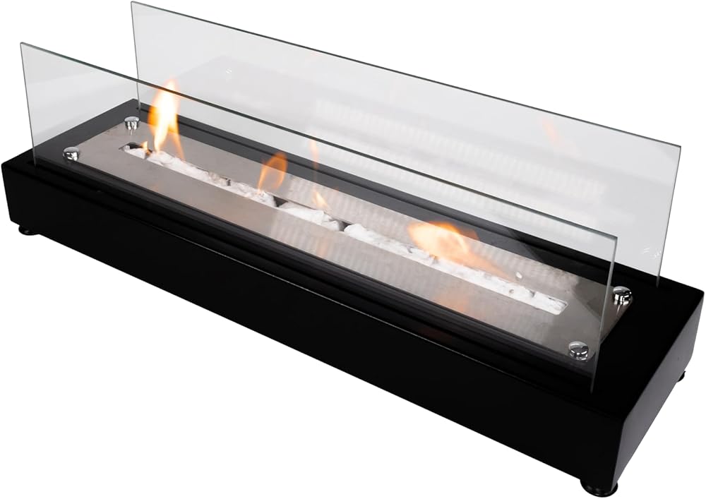 Metal Tabletop Fireplace - Bio-Ethanol fire Pit, Mini Personel Fireplace Bioethanol for Indoor & Garden, New Year Gift