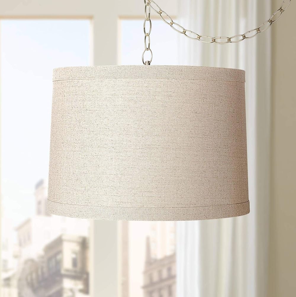 Antique Brass Gold Plug in Swag Small Pendant Chandelier Lighting Fixture 16