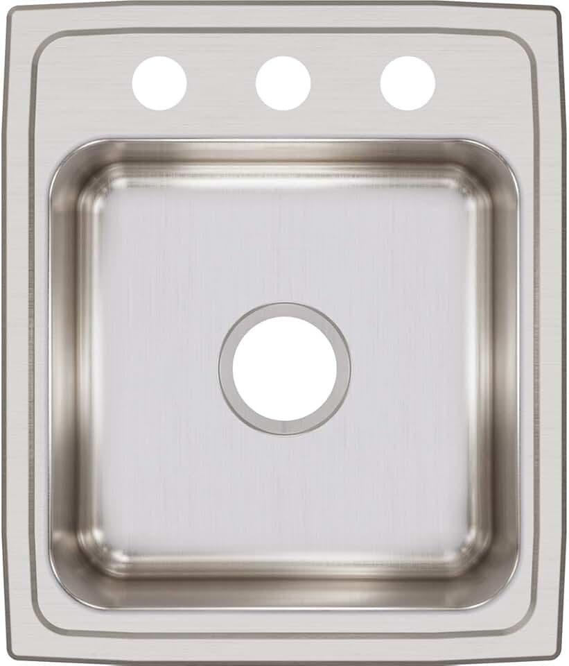 Elkay Lustertone Classic LR17203 Single Bowl Drop-in Stainless Steel Sink