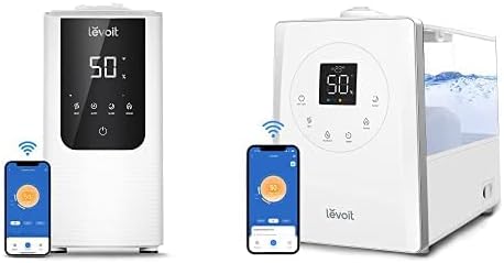 LEVOIT OasisMist Smart Cool and Warm Mist Humidifiers for Bedroom & LEVOIT Humidifiers for Bedroom Large Room Home, 6L Warm and Cool Mist