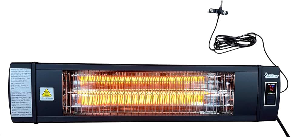 Dr Infrared Heater DR-268 Smart Greenhouse Heater with built in Temperature Control and Digital Thermostat