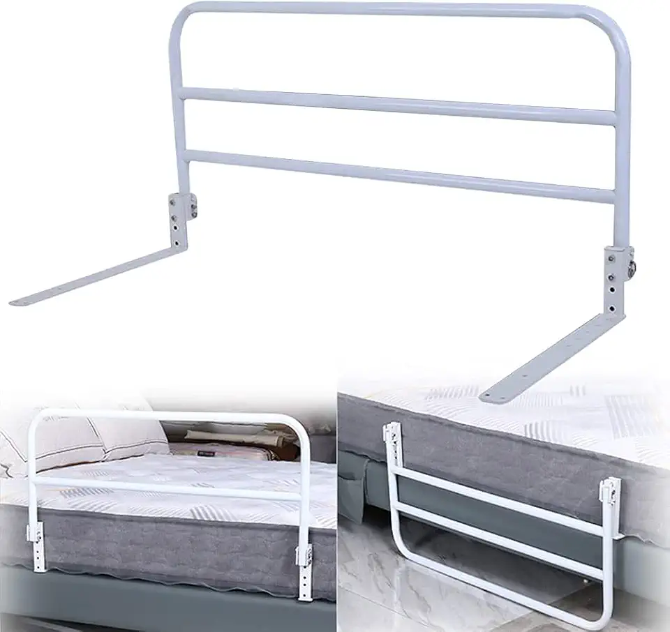 Bed Rails for Elderly Home/Hospital Care Safety Bed Rail for Adults Foldable Bedside Handrail Grab Bar Anti- Fall Assistive Mobility Devices for Handicap (Size : 130cm(5cm Base)) (