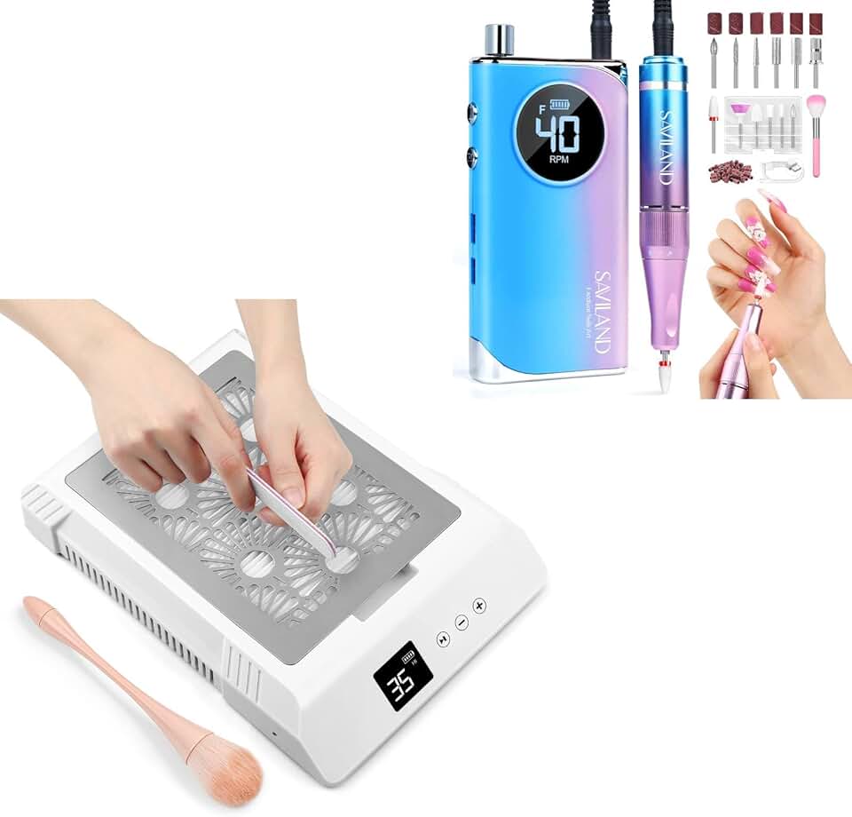 SAVILAND Electric Nail Drill Professional + SAVILAND Nail Dust Collector Brushless