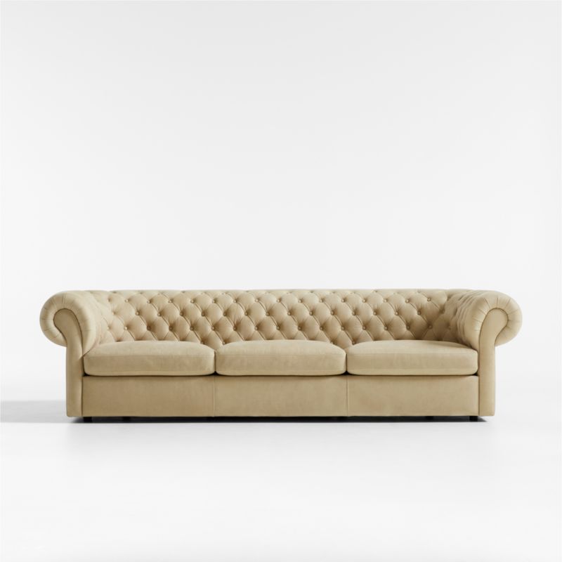 Gig Leather Chesterfield Sofa by Leanne Ford