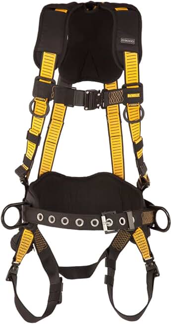 DEWALT D3000 Vest Style with Belt, 5-Point, Back and Side D-rings, QC chest, QC Legs