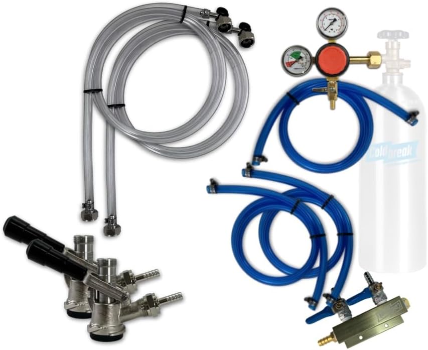 Coldbreak DKIT-2T Jockey Box Dispensing Kit, 2-Tap, Stainless Steel Connections