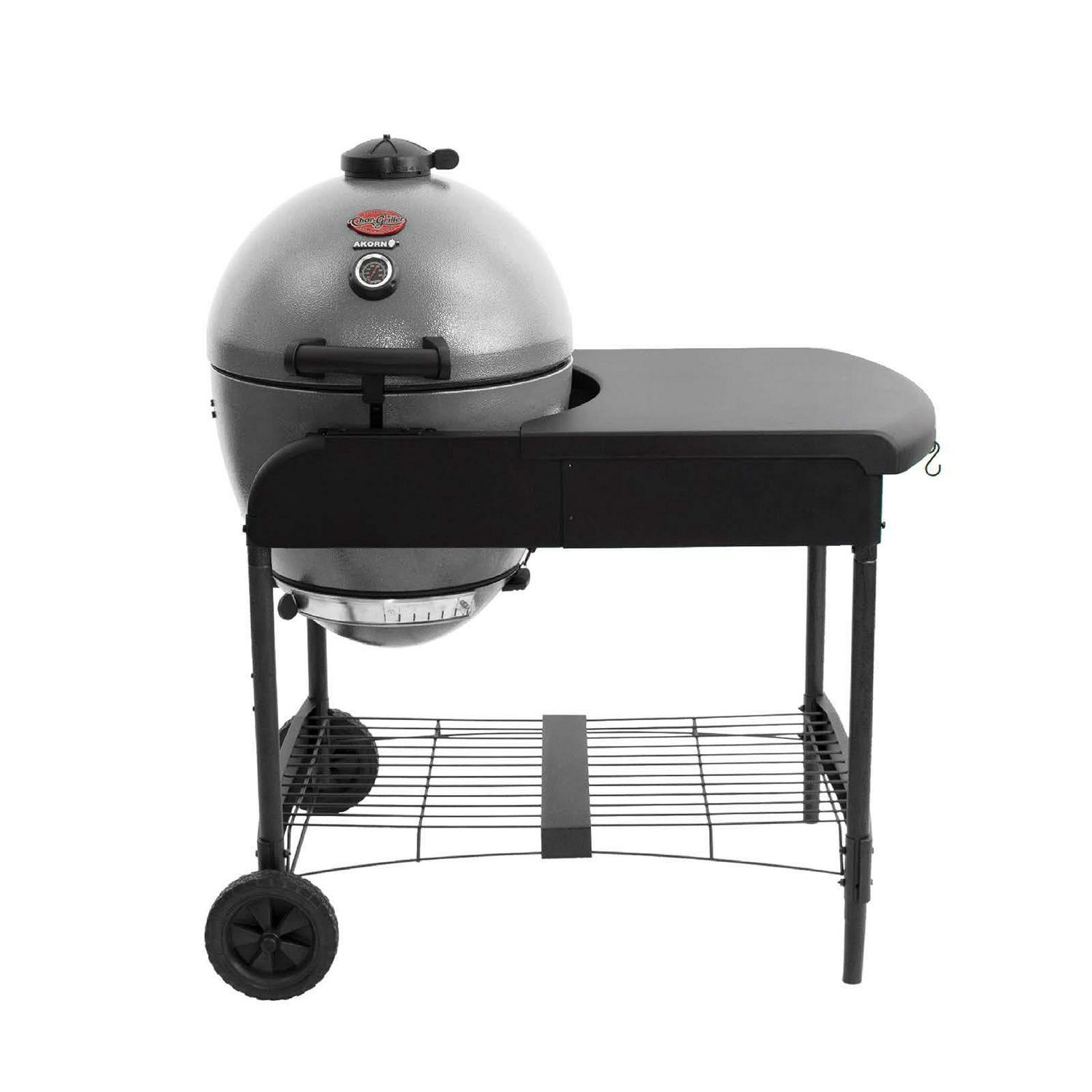 Char-Griller AKORN Kamado Grill on Cart, Ash 20-in W Ash Kamado Charcoal Grill