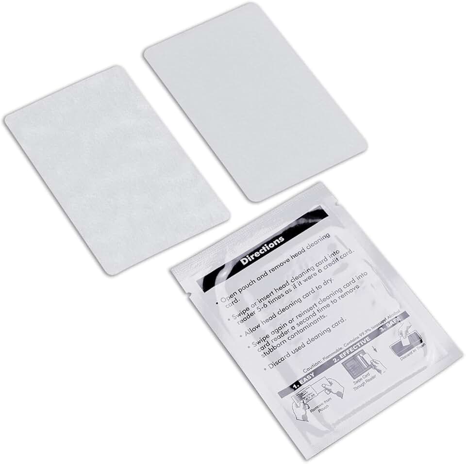 CR80 Cleaning Cards, Dual Side Presaturated Card Reader Cleaner, Swipe Head Cleaning Cards CK-CR80 (1500pcs)