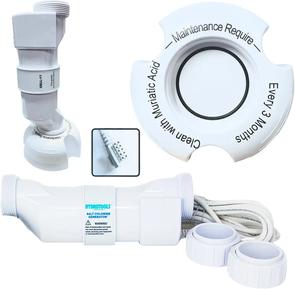 SWIMLINE HYDROTOOLS Pool Salt Replacement Cell for Water Chlorinator Systems for Pools Up to 15,000 Gallons | 7 Titanium Plates, Hayward Compatible, Easy Install Above & Inground Pool Generators