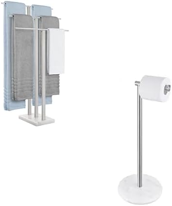 KES Standing Towel Rack 3-Tier & Toilet Paper Holder,BTH217S3-2+BPH284S1-2