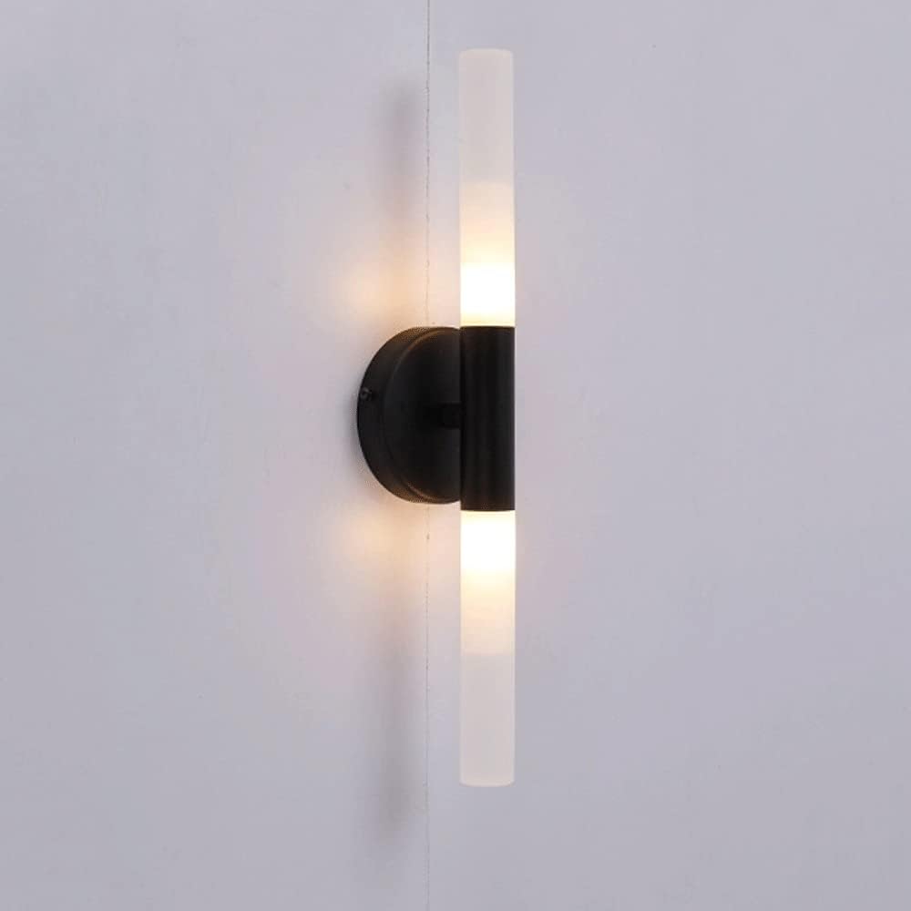 Nordic Golden Wall Lights, Led Bathroom Light, Bedroom Wall Lamps, Bedside Lamp Living Room Background Wall Lighting Simple and Modern Lighting Fixture Corridor Sconces (Color : Black)