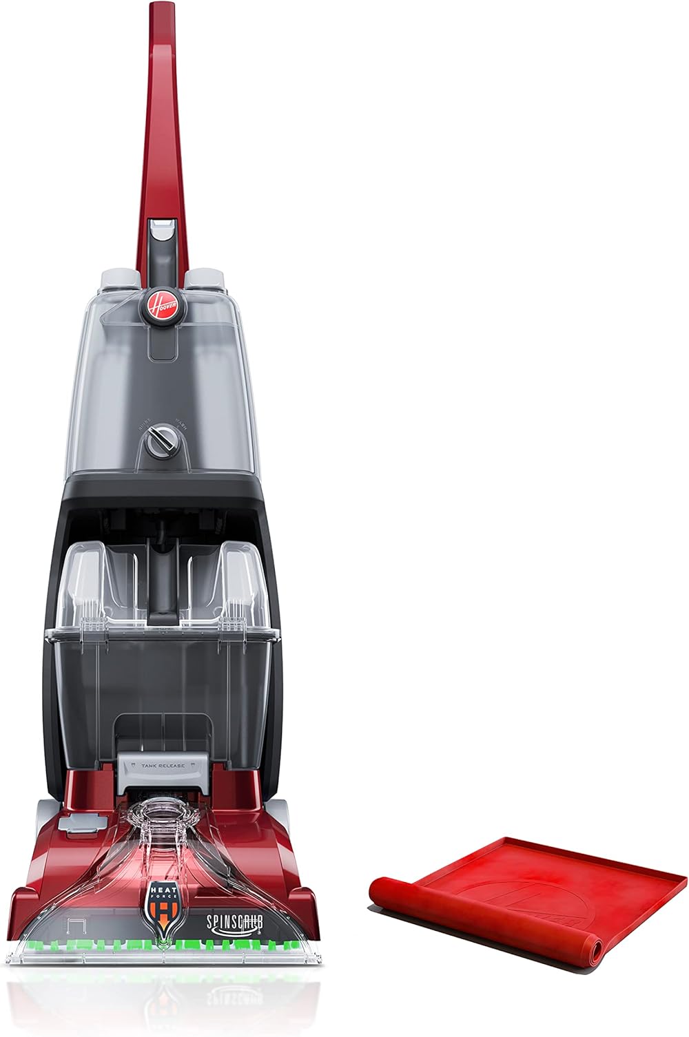 Hoover, Red Power Scrub Deluxe Carpet Cleaner Machine, Upright Shampooer, with Storage Mat, FH50150B