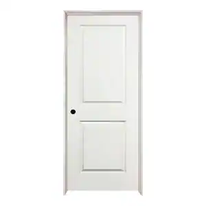 Steves & Sons 32 in. x 80 in. 2 Panel Squaretop Right Hand Solid Core White Primed Molded Single Prehung Interior Door w/Nickel Hinges