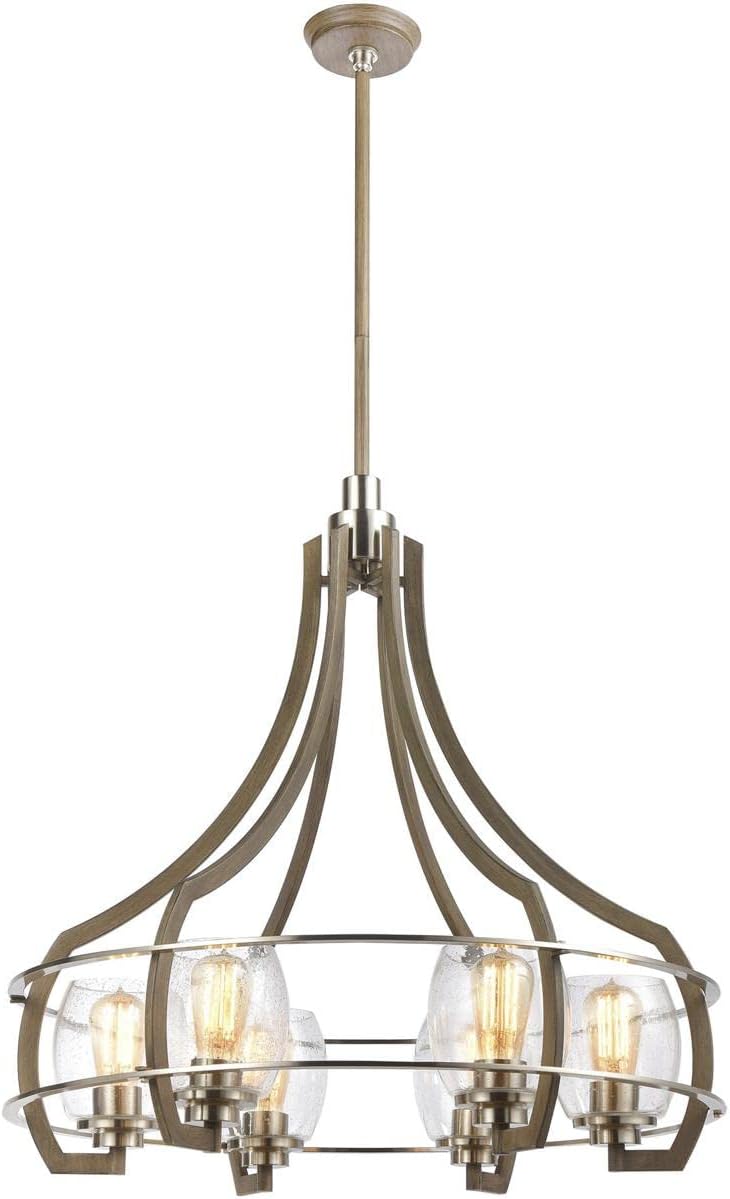 Elk Home 46425/6 Bixler 27'' Wide 6-Light Chandelier in Light Wood