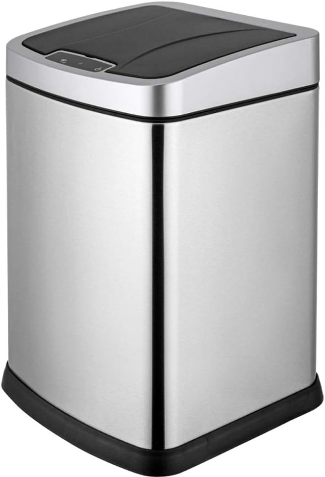 Smart Garbage Bin Automatic Sensor Dustbin with Handle Inner Bucket Waste Bin Square Trash Can Home Kitchen Rubbish Storage (Size : D)