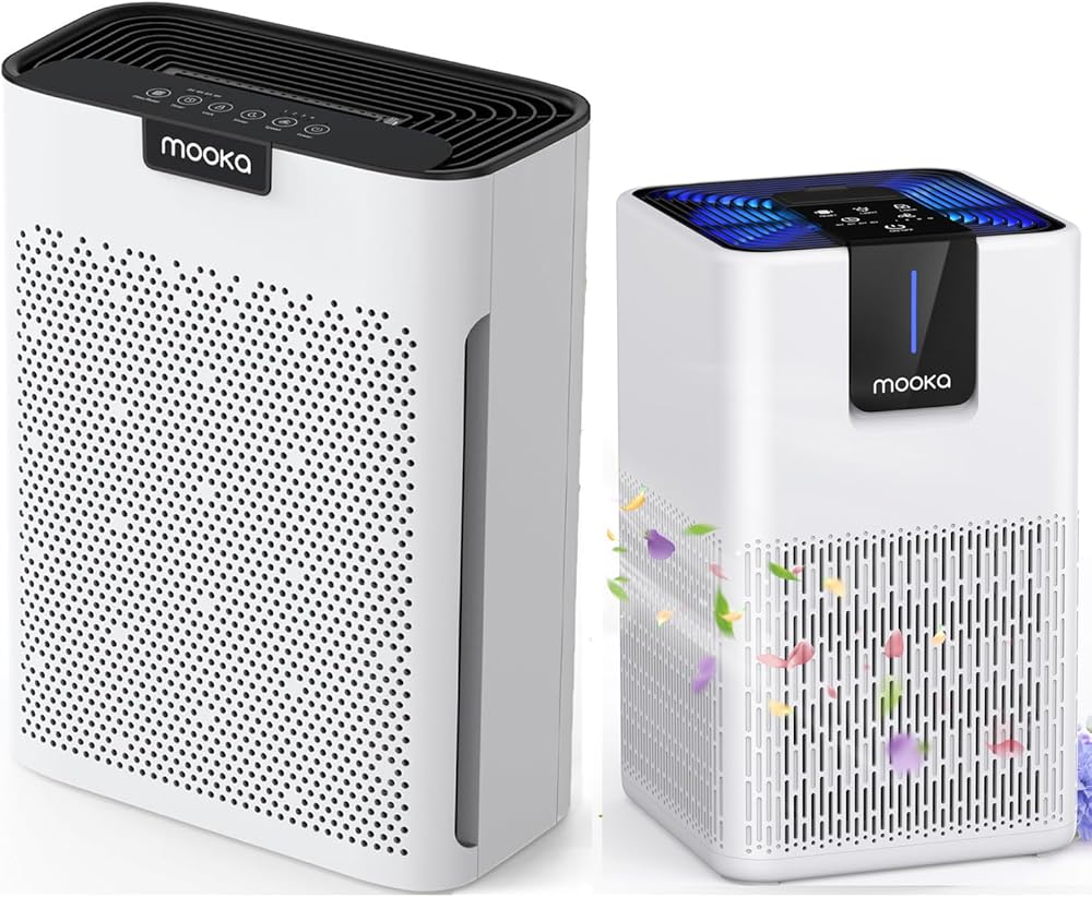 Air Purifiers for Home Large Room Pets Up to 2000 Sq Ft AP-S0610L KJ190L, MOOKA H13 True HEPA Air Purifier Cleaner with Washable Filter and Fragrance, Remove Wildfire Smoke Pet Dust Pollen Odor