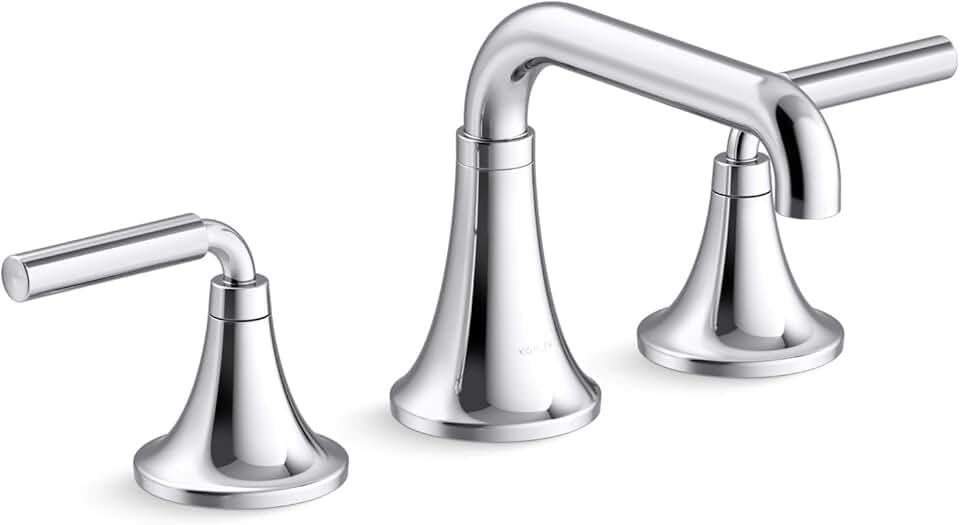 KOHLER 27416-4N-CP K-27416-4N-2MB Tone Widespread Bathroom Sink Faucet, 5 GPM, Polished Chrome