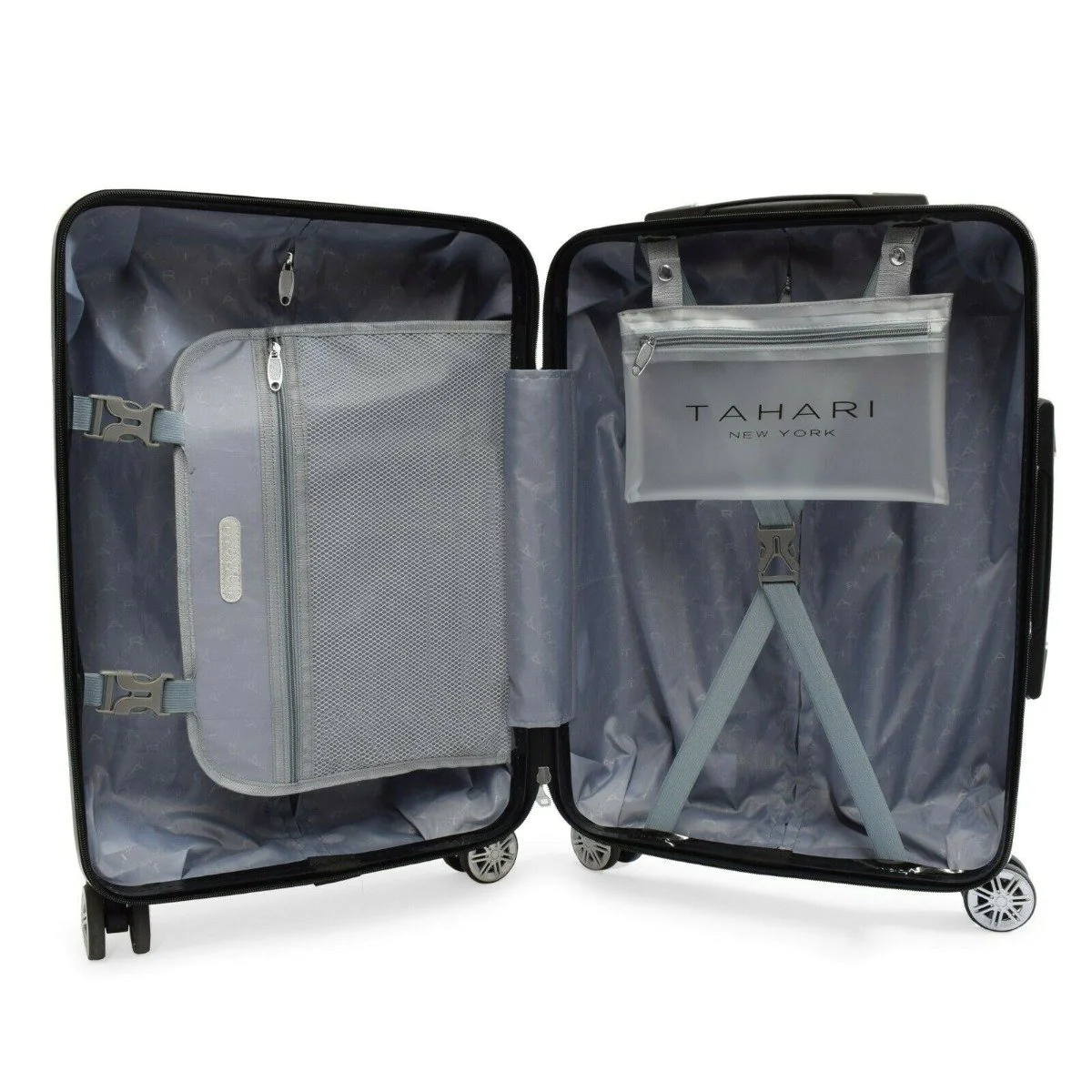 3-Piece: Tahari New York Embossed Rose Lightweight Luggage Set