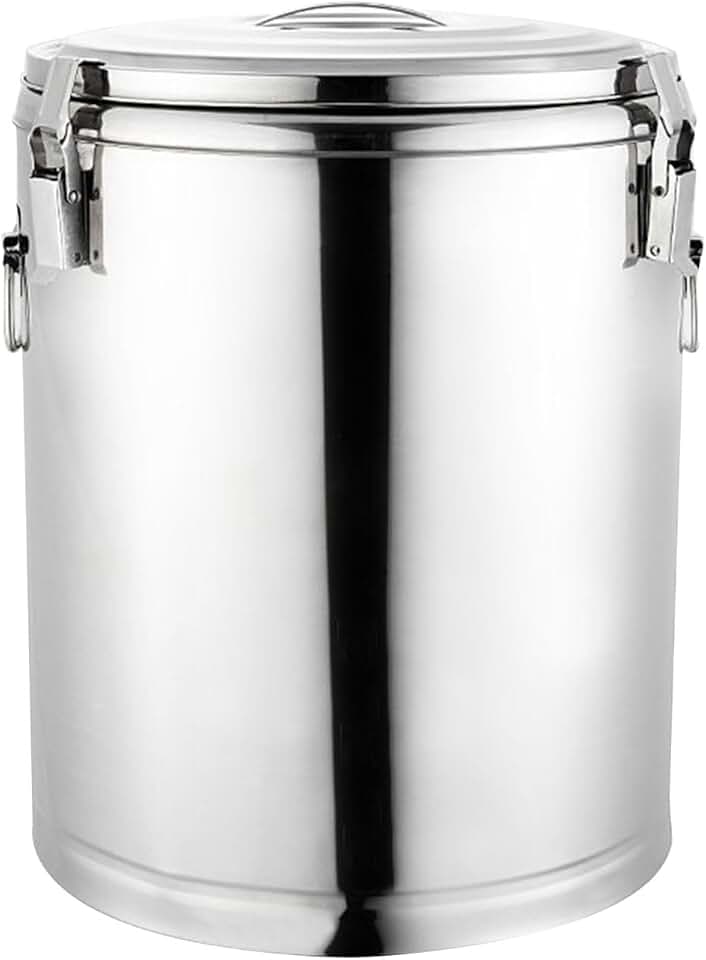 AIZYR 304 Stainless Steel Insulation Bucket Large Capacity Insulation Barrel Keep Warm for 12 Hours Milk Bucket for Tea, Water, Coffee,41L