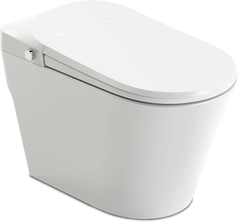 ANZZI ENVO Echo Elongated Smart Toilet Bidet in White with Auto Open, Auto Close, Auto Flush, Heated Seat, Voice Commands, and Wifi Controls | TL-STFF950WIFI-WH
