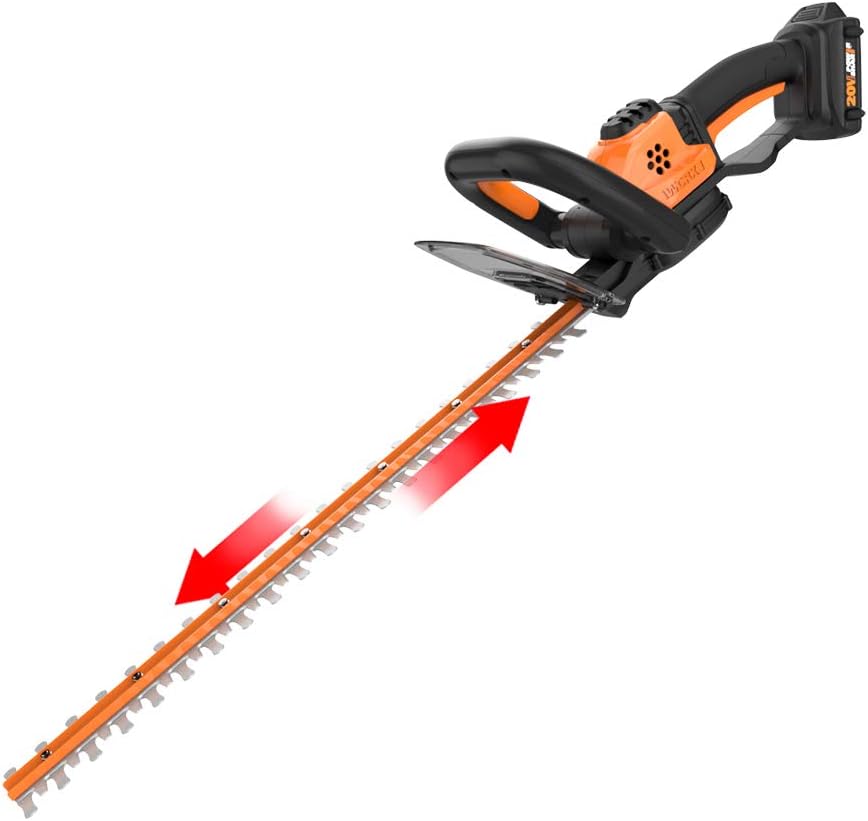 WORX WG261 20V Power Share 22  Cordless Hedge Trimmer (Battery   Charger Included)