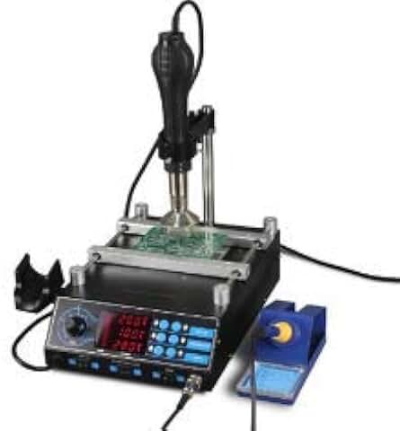 GOWE 3 Functions in 1 Bga Rework Station 650W SMD Hot Air Gun+ 60W Soldering Irons +500W Preheating Station