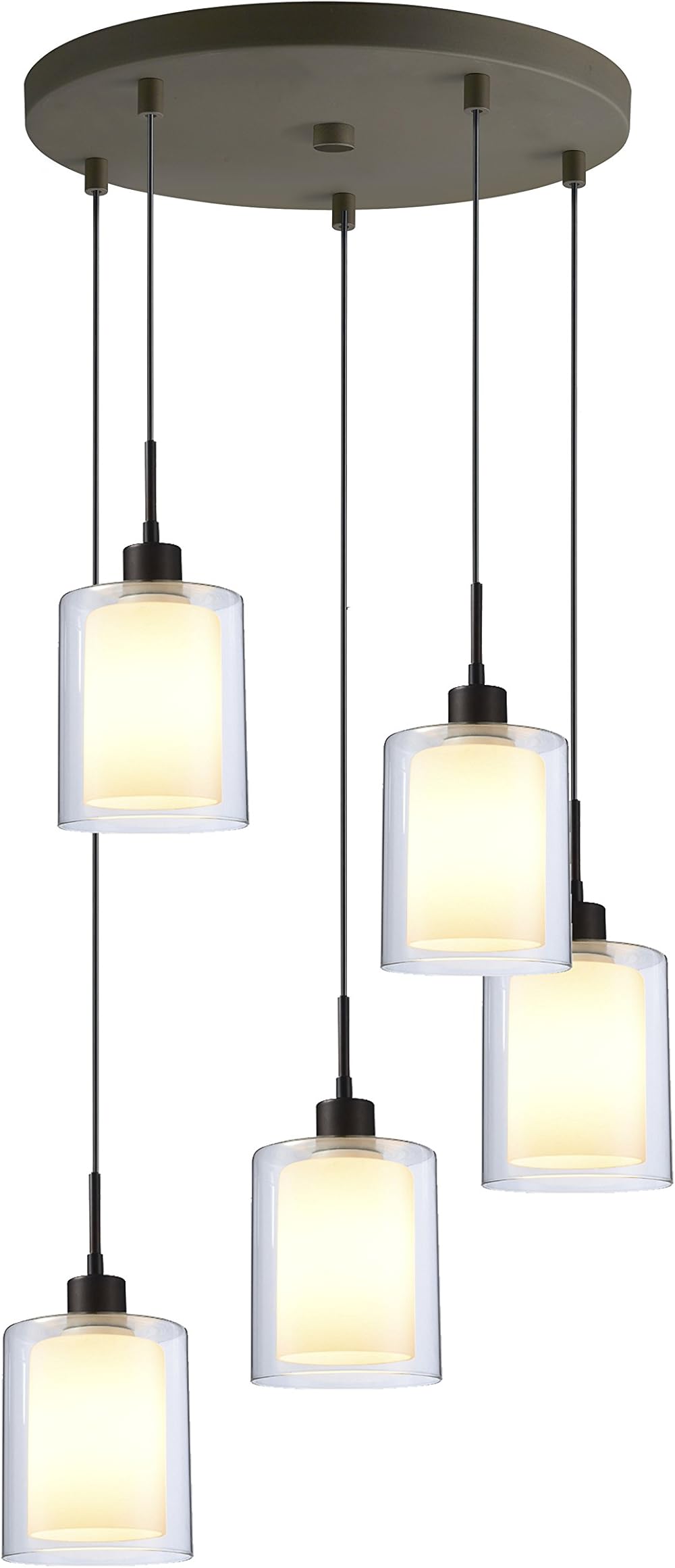Woodbridge Lighting 14725MEB-C10651 14725MEB Alaina 5-Light Cluster Pendant