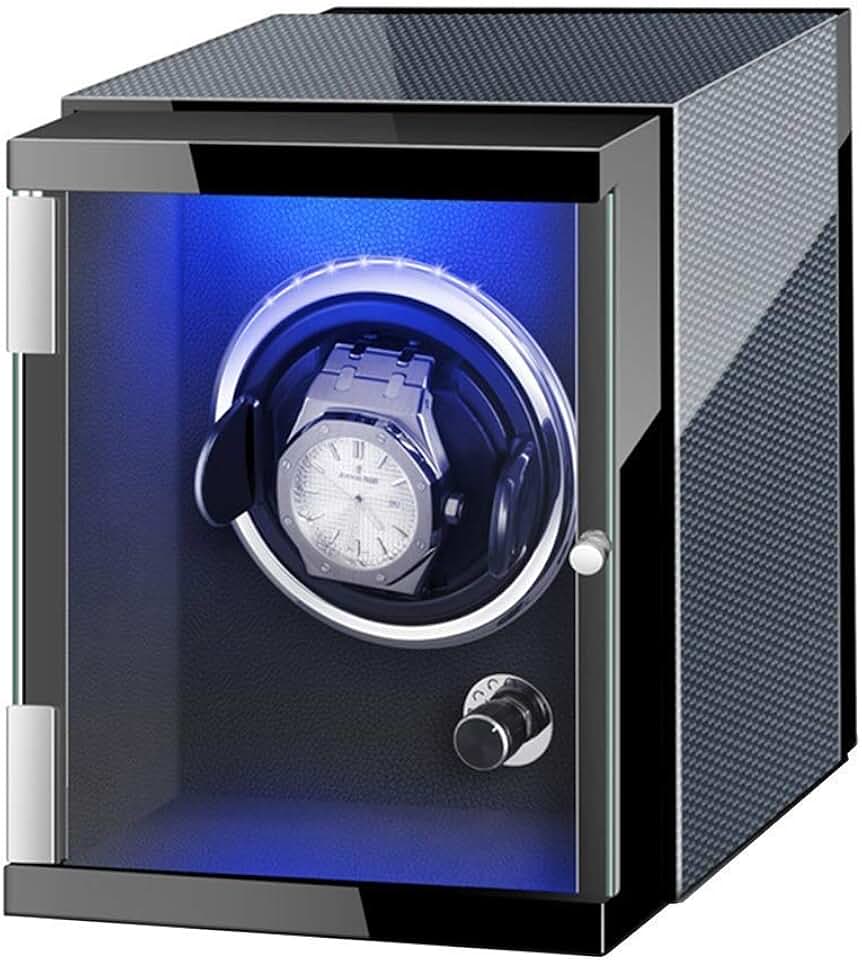 Watch Winder Box 4, with Drawer Storage Box, Led Touch Screen, Soft Flexible Watch Pillows Watches Interesting Life