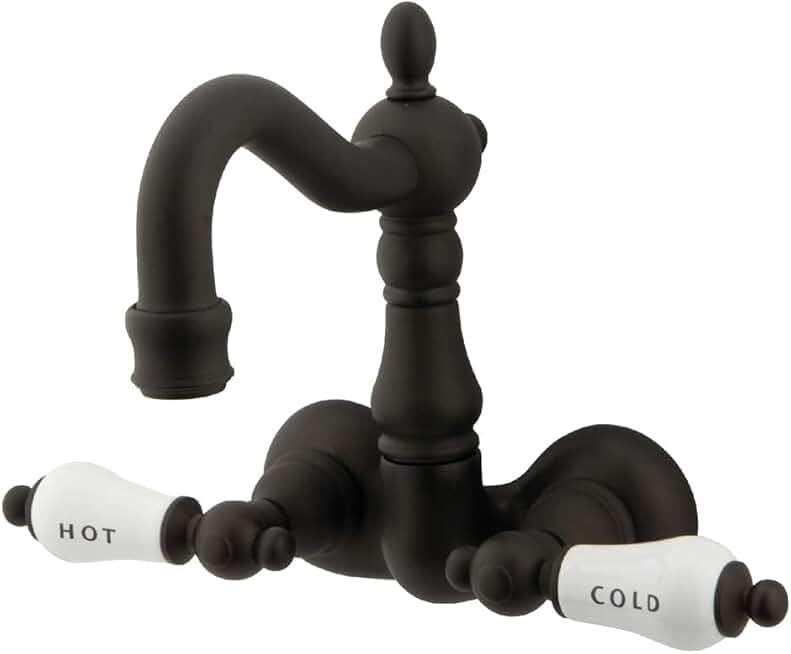 Kingston Brass CC1073T5 Vintage Clawfoot Tub Faucet, 3-3/8-Inch Center, Oil Rubbed Bronze