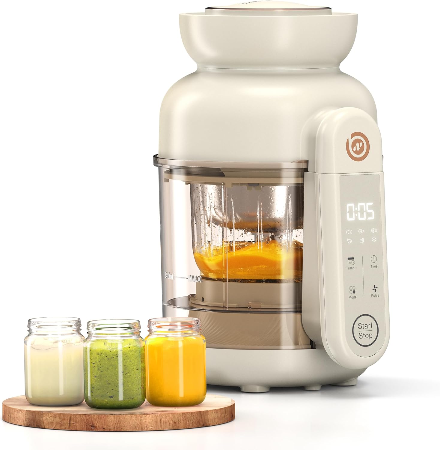 BABYNUTRI Auto Glass Baby Food Maker, Baby Food processor, Blender   Steamer