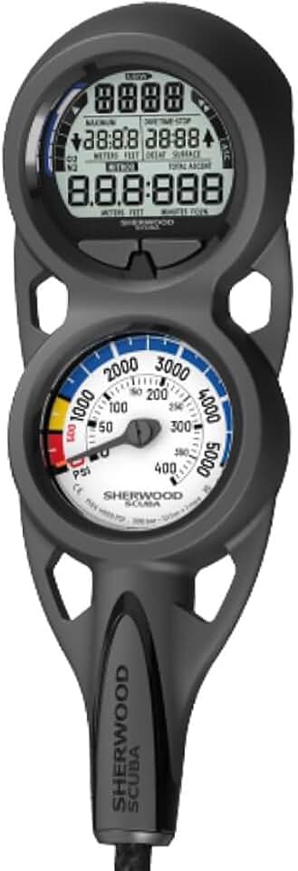 Sherwood Scuba Logic Compact 2 Gauge Console with Braided Hose