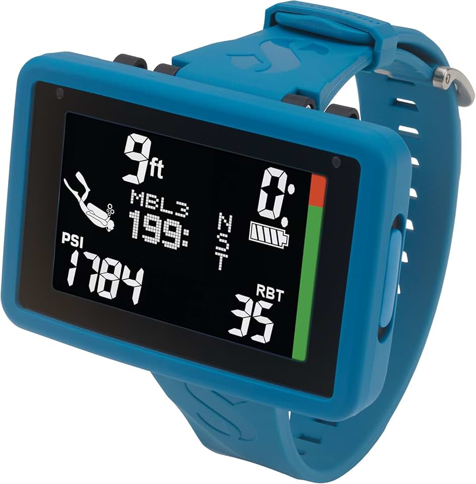SCUBAPRO Luna 2.0 Air Integrated (AI) Wrist Scuba Dive Computer with Bluetooth®, Includes Case and Silicone Arm Strap