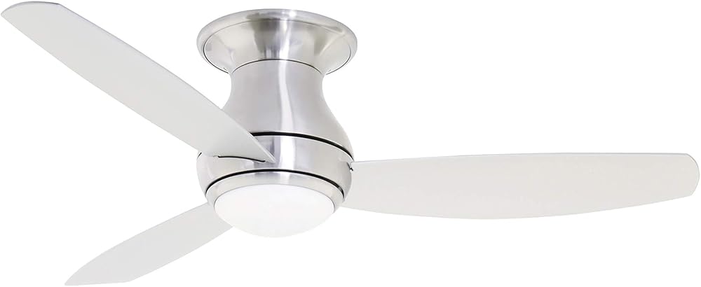 Emerson Curva Sky LED Indoor Curva Sky 52-inch Modern Ceiling Fan, 3-Blade Ceiling Fan with LED Lighting and 6-Speed Remote Control,Brushed Steel (LED Light)