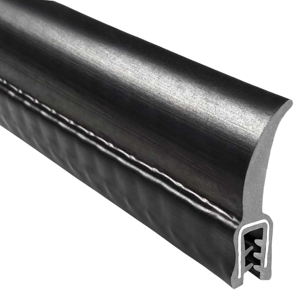 Trim-Lok DD1201-100 EPDM Dual Durometer Rubber/Metal Carrier Flap Seal, Fits Edge 0.050